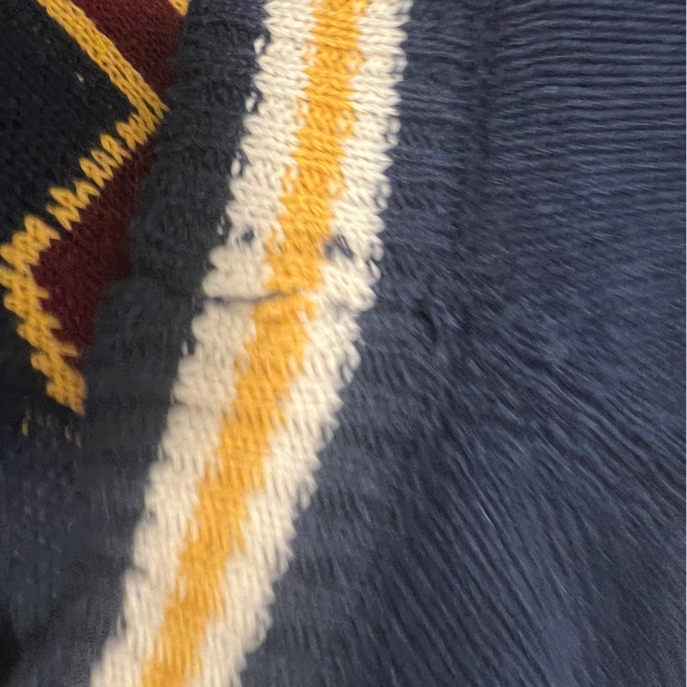💛🦢5 FOR $10!!! 🦢💛 Navy Blue  Cardigan with Yellow Accents - Picture 3 of 3